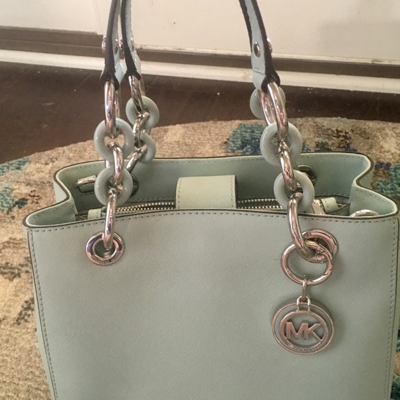 Michael Kors Handbags - PRICE DROP* Celadon Bag with silver ⚜️